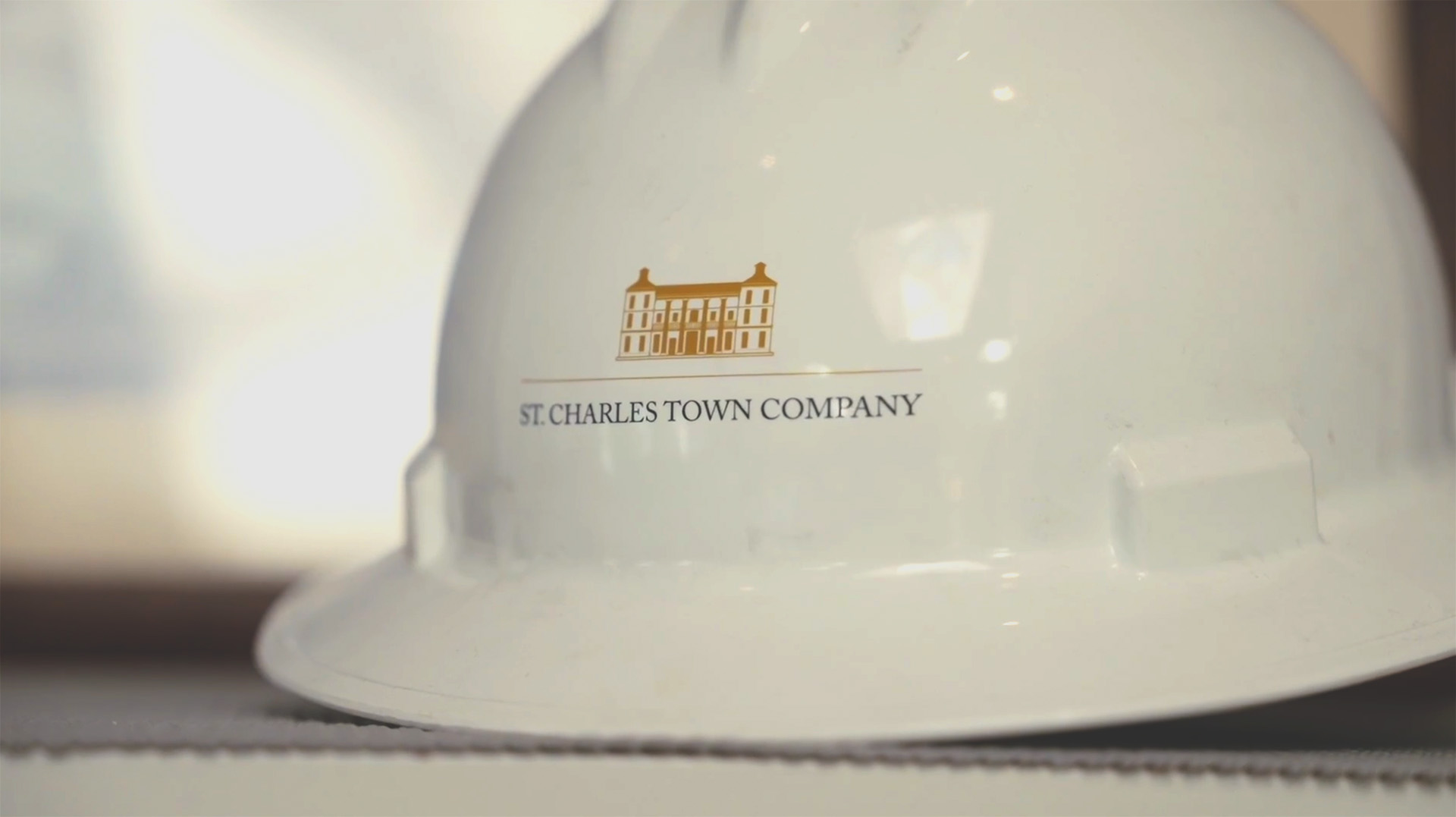 St. Charles Town Company White Hardhat with Logo